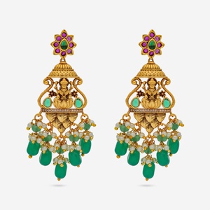 Floral Copper Chandelier <b>Earrings</b> for Wedding Religious Trendy Style <b>Hook</b> Shape Zinc Alloy - Product Image 1