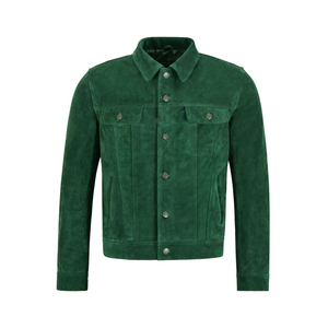 Chaqueta de Cuero de Gamuza para Hombre OEM, Chaqueta de Cuero de Gamuza de Invierno a la Moda para Hombre - Product Image 1