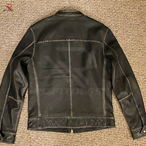 Custom Black Bomber <b>Jacket</b> <b>Men's</b> Faux <b>Leather</b> Baseball Varsity <b>Men's</b> <b>Jacket</b> - Product Image 5