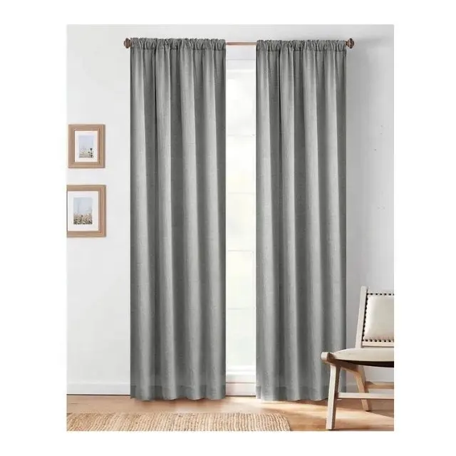 Hot Selling Customized Size For The Sheer Dark Grey Window Bedroom Blackout Personalizable Curtains Brings You Closer To Luxury