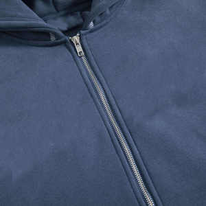 Sweat à capuche entièrement zippé personnalisé pour homme, streetwear, 100% coton, saison hivernale, impression sérigraphique, logo personnalisé, toile unie, écologique - Product Image 4