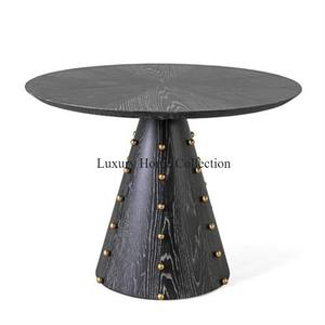 Mesa de centro de sombra antigua de latón y metal en forma de tambor de estilo moderno, muebles de sala de estar de lujo, suministros de mesa auxiliar de Centro Creativo - Product Image 2