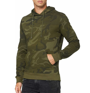 Sweat à capuche camouflage unisexe en molleton 100 % coton épais de haute qualité, coupe-vent avec fermeture éclair, logo et étiquettes personnalisés, pour l'hiver - Product Image 6