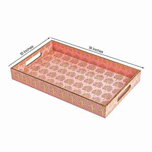 Plateau de service en bois émaillé classique, plateau à nourriture intemporel pour la cuisine - Product Image 1