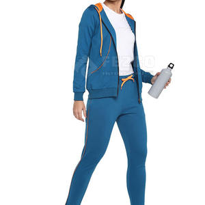 Personalizado de las mujeres 100% de algodón chándal holgado Casual Jogger Set Logo Fleece Sudadera con capucha pantalones de chándal de etiqueta privada - Product Image 3