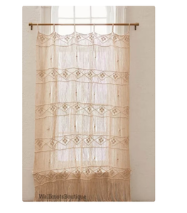 Rideau de porte et de fenêtre Rideau de porte en macramé | grande tapisserie murale de toile de fond de mariage - Product Image 1