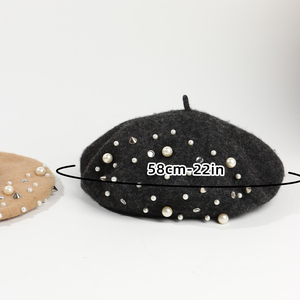 Vente en gros de béret en cachemire avec motif brodé avec logo personnalisé Bérets Boina champignon personnalisé hiver adulte usage quotidien extérieur - Product Image 4