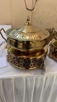 Ensemble chauffe-plats de luxe en acier inoxydable, chafing dish pour restaurant et buffet, capacité 150L, chauffage par souffleur d'air chaud, écologique
