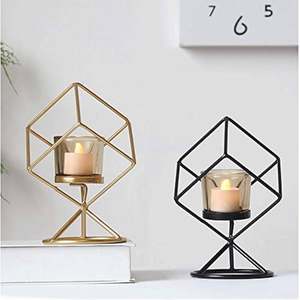 Porte-bougie décoratif en fil métallique suspendu pour la décoration de la maison, table à manger, cadeau - Product Image 1