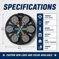Casque de protection intelligent pour l'entraînement avec cible murale LED pour la boxe à domicile