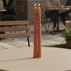 Ivory Taper <b>Candles</b> – <b>Set</b> of 2 | living rooms, bedrooms, balconies, weddings, festive décor, and special occasions - Product Image 3