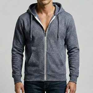 เสื้อฮู้ดดี้ซิปผ้าฝ้าย 100% ดีไซน์ล่าสุด สำหรับฤดูหนาว สไตล์สตรีทแวร์ ระบายอากาศได้ดี น้ำหนักเบา แฟชั่นสำหรับผู้ชาย ขนาดสั่งตัดได้ - Product Image 1