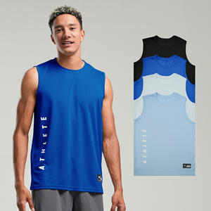 Camiseta sin mangas con logotipo personalizable para hombre, chaleco de entrenamiento transpirable de secado rápido para levantamiento de pesas y correr, camiseta estampada - Product Image 1