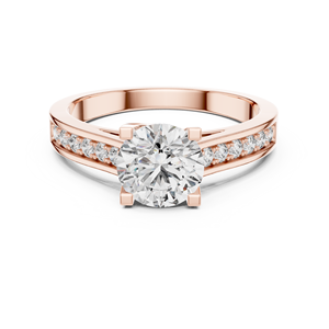 ขายส่ง1.15CT แหวนเพชรที่ปลูกในแล็บ | ทอง18K | EF-VS1-2 | เพชรทรงกลม4ง่ามก้ามปู | แหวนปรับแต่งได้ - Product Image 4