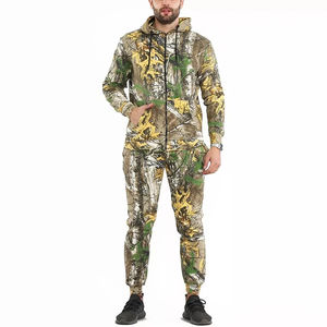 Chándales de alta calidad para hombre, conjunto de chándal de 2 piezas, ropa de caza con Estampado de jungla de algodón 100%, ropa de calle, moda para hombre - Product Image 1