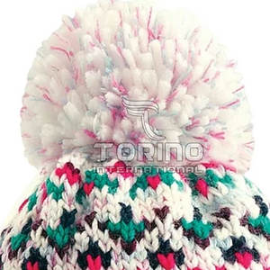 Vente en ligne directe d'usine 100% laine Jacquard Beanie chapeaux marque privée personnalisée bas quantité minimale de commande direct du fabricant - Product Image 4