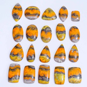 Beau jaspe naturel de bourdon pierres précieuses en vrac en gros mélange de forme et de cabochon jaspe pierres précieuses en vrac utiliser la fabrication de bijoux - Product Image 4