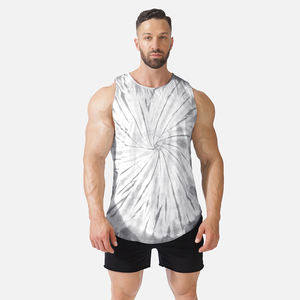 Camiseta sin mangas de sublimación de secado rápido transpirable de moda informal para hombre, colores sólidos, las mejores ventas directas de fábrica - Product Image 1