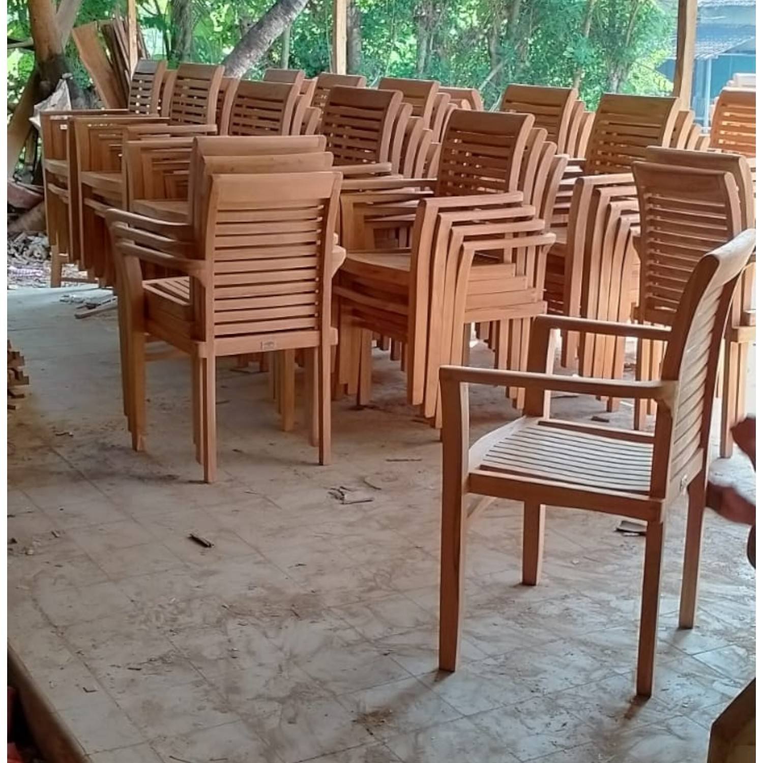 ไม้สัก C + เคมี + ขัดละเอียดเสร็จ