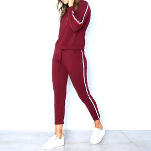 ชุดวอร์มสำหรับฤดูหนาวของผู้หญิงเสื้อกันหนาวลายพื้นเสื้อสเวตเชิ้ตสไตล์ลำลองดีไซน์ต่างๆ - Product Image 2