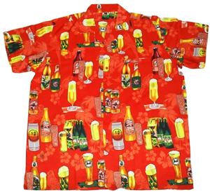 เสื้อฮาวายสำหรับผู้ใหญ่,เสื้อพิมพ์ลายขวดเบียร์ดีไซน์ฮาวายสำหรับผู้ซื้อจำนวนมากสินค้าจากผู้จำหน่ายอินเดีย - Product Image 1
