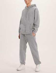 Hombres clásicos de algodón polar con capucha pulóver Casual Loose Fit Streetwear traje de invierno - Product Image 3