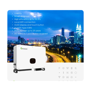 Growatt Mac 30 ~ 60KTL3-X Lv กริดประสิทธิภาพสูงอินเวอร์เตอร์ไฟฟ้ากระแสสลับเดี่ยว30kW 60kW IP65เฟสเดียวตรวจสอบอัจฉริยะพลังงานแสงอาทิตย์ตะกั่วกรด - Product Image 6