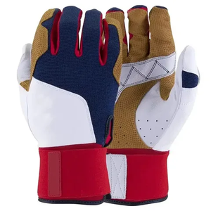 Guantes de béisbol de dedo completo con impresión de logotipo personalizado guantes de bateo de etiqueta deportiva mitones de absorción de sudor de cuero para trabajadores - Product Image 5