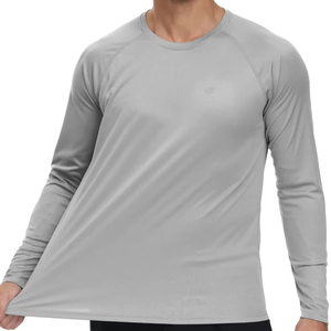 T-shirt à manches longues pour homme UPF 50+ respirant, haut de protection contre les éruptions cutanées pour les sports de plein air, chemise à enfiler pour la pêche, la randonnée, l'entraînement, la plage - Product Image 1
