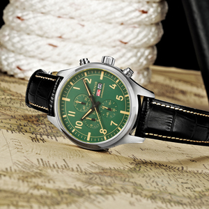 Reloj Cronógrafo <span class=keywords><strong>Parnis</strong></span> para Hombre, Caja de Acero Inoxidable de 43 mm, Diseño Deportivo con Cristal de Zafiro y Movimiento de Cuarzo Miyota - Product Image 2