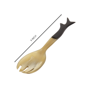 Cuillères de serveur de salade polies en corne de buffle Cuillère de serveur de salade de table de mariage à des coûts raisonnables - Product Image 5