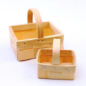 Creative Wooden Hand <b>Basket</b> with Handle Multipurpose Decorative Gift <b>Hamper</b> <b>for</b> Wedding Birthday Anniversary Gifting Purpose - Product Image 1