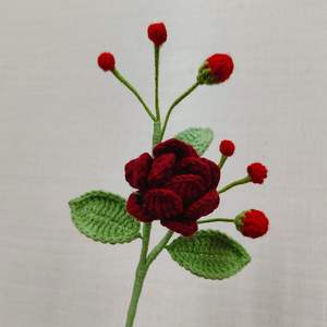 Nouveauté 2025 : Branches florales en crochet, produits tricotés à la main, vente en gros directe usine - Product Image 6
