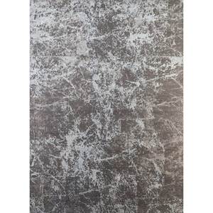 Alfombra Rectangular Kavi Gris y Negra, Tejida a Mano con Lana y Seda de Bambú, Diseño Teoría del Caos, Estilo Boho, para Hogar y Pasillo - Esk-411 - Product Image 1