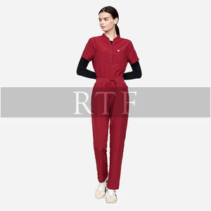 Uniforme Médico Unisex Personalizado, Transpirable e Impermeable, Talla Grande XL, Blusa de Enfermera de Manga Corta, Traje Jogger, Estilo Informal para Otoño - Product Image 3