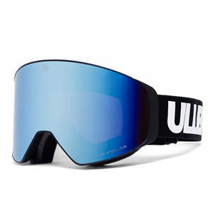 Ensemble de lunettes et casque de ski Avalanche Black, confortable et élégant avec des accents bleus - Product Image 1