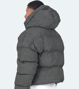 Blouson matelassé en toile pour homme, léger, chaud, respirant, avec doublure en bambou, tailles et couleurs personnalisables, logo frontal pour les détaillants - Product Image 6