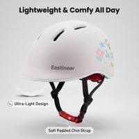Nouveautés : Casque de vélo respirant et léger pour enfants, motif floral, sangle réglable pour vélo, trottinette et skateboard