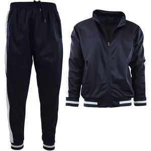 Conjunto Deportivo de 2 Piezas a Rayas y de Color Sólido de Alta Calidad, el Más Vendido, Conjunto para Correr, Colección de Invierno Asequible para Hombre - Product Image 1