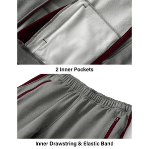 Ensemble de survêtement pour homme décontracté et athlétique, 2 pièces, confortable, style de vie sportif, jogging actif, col montant, taille plus, respirant - Product Image 5