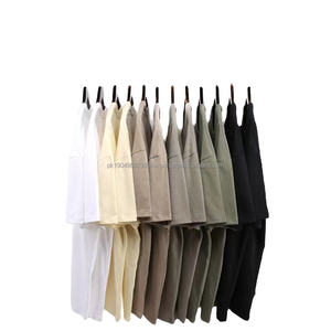 Alta calidad 240GSM peso pesado 100% algodón gota hombro de gran tamaño recortado Boxy camisetas para MenDDP envío - Product Image 1