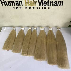 Extensions de cheveux naturelles lisses, cuticules, vierges, bruts, couleur Blonde, haute qualité, - Product Image 2