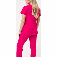 Ensembles d'uniformes de gommage Col montant à manches courtes Vente en gros Personnalisé Hommes Femmes Hôpital Médecin Infirmière Scrubs Ensembles Uniforme