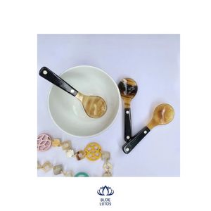 Cuchara de cuerno al por mayor para tu tienda Cuenco elegante para servir de cuerno de Búfalo con diseño natural y búfalo liso decorativo - Product Image 1