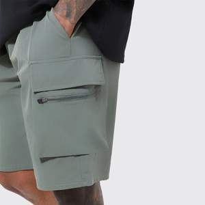 Pantalones Cortos de Hombre de Alta Calidad, Elásticos, Estampado Sólido, Impresión Digital, Transpirables, de Poliéster/Algodón, Estilo Urbano, Pakistán - Product Image 3