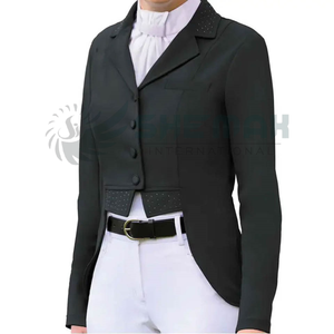 Veste de concours d'équitation pour femmes de qualité supérieure conçue avec un matériau léger à séchage rapide, silhouette mince, coutures renforcées à bas prix - Product Image 1