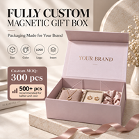 Boîte d'emballage magnétique rigide en carton recyclable sur mesure, boîte cadeau pliante de luxe avec couvercle magnétique