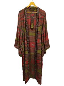 Longueur de cheville Robe en soie Robe multicolore Robe de nuit Robe indienne Vintage soie recyclée Sari Kimono, - Product Image 5