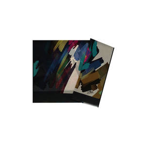 Black Printed Polyester Long Rectangular Scarf - Product Image 1