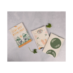 Serviettes de cuisine imprimées en coton organique brodé de golf de fabrication indienne 50x70cm 220 GSM OEKO TEX certifié séchage rapide de qualité durable - Product Image 2